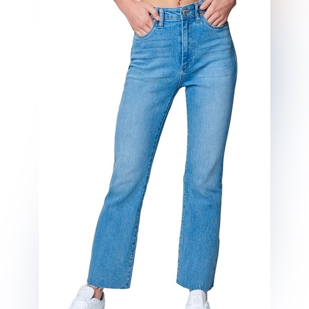 BLANKNYC The Varick Kick Flare Jeans Size 29 High Rise Light Blue Wash